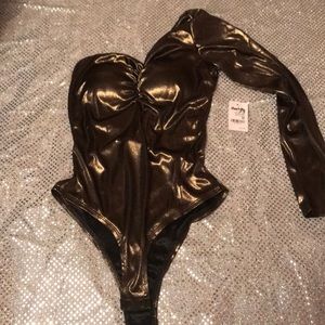 Gold bodysuit